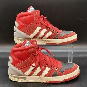 Adidas Ortholite D74373 Mens Size 7 Red Mid Lace Up Ankle Basketball Shoes 2013